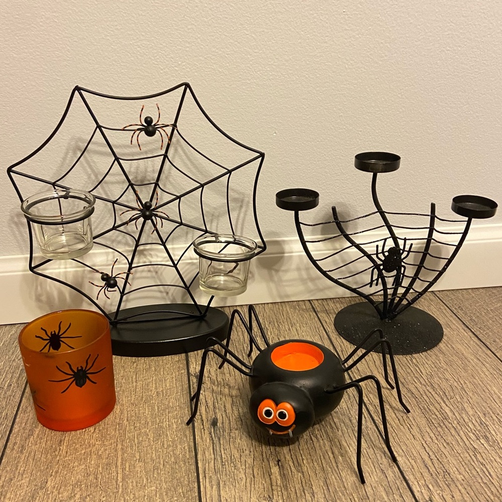 Halloween Spider Tealight Candle Holders